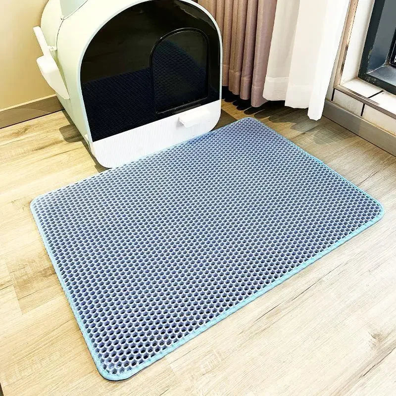 Revolutionary Double Layer Cat Litter Mat - Non-Slip, Waterproof & Easy to Clean for Happy Cats!