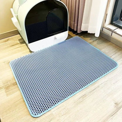 Revolutionary Double Layer Cat Litter Mat - Non-Slip, Waterproof & Easy to Clean for Happy Cats!