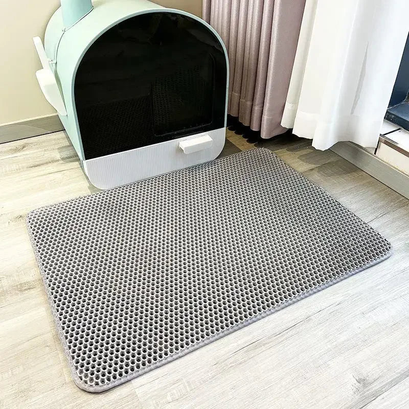 Revolutionary Double Layer Cat Litter Mat - Non-Slip, Waterproof & Easy to Clean for Happy Cats!