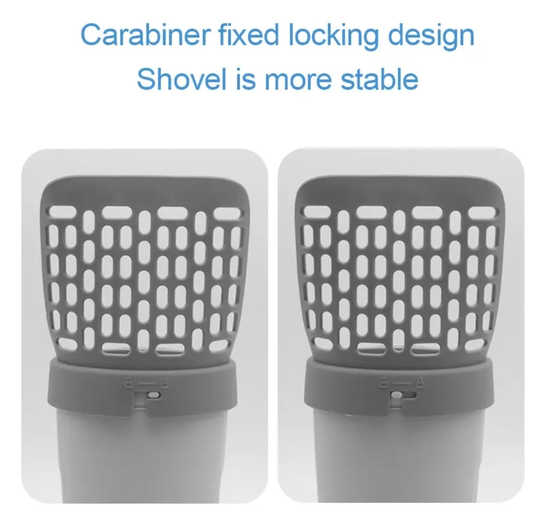 Premium Cat Litter Scoop (Detachable Deep Shovel and Waste Container) Portable Cat
Scooper Holder