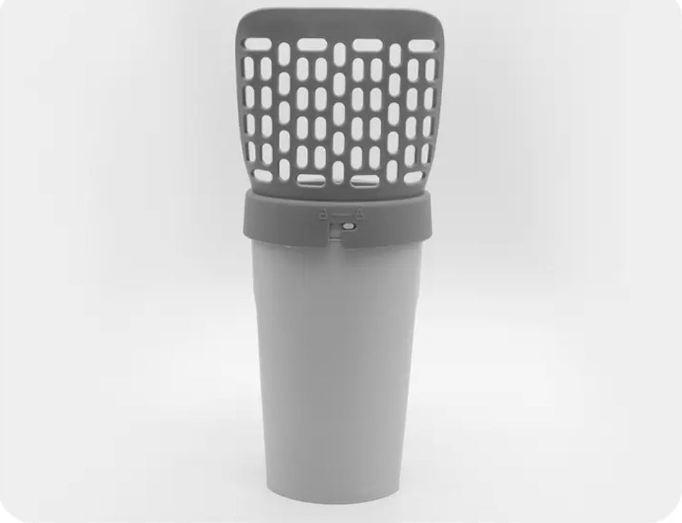 Premium Cat Litter Scoop (Detachable Deep Shovel and Waste Container) Portable Cat
Scooper Holder